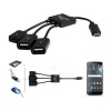 Photo 4 — Universal USB Uhlobo C ISIKHUNGO: 2 x USB Uhlobo A + microUSB BlackBerry, black