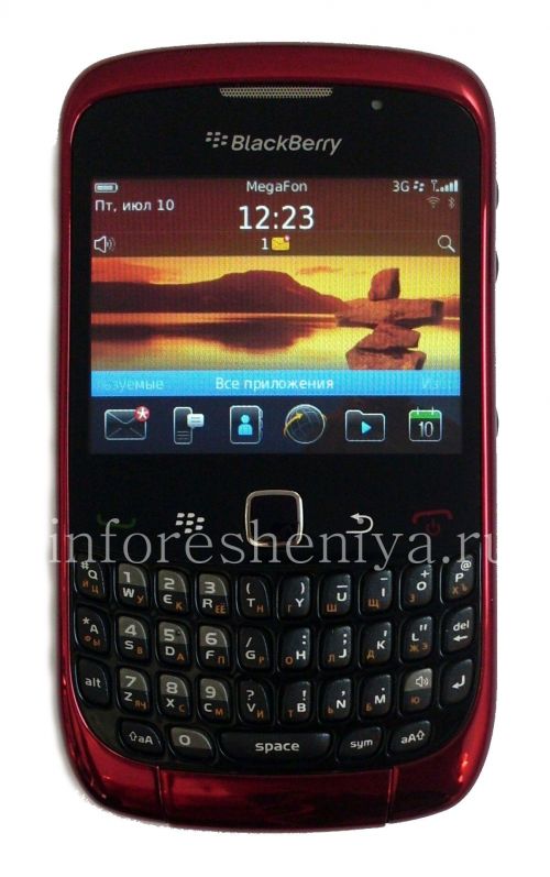 Buy Smartphone BlackBerry 9300 Curve, Ruby Red — Everything for BlackBerry.  InfoResheniya / bbry.net