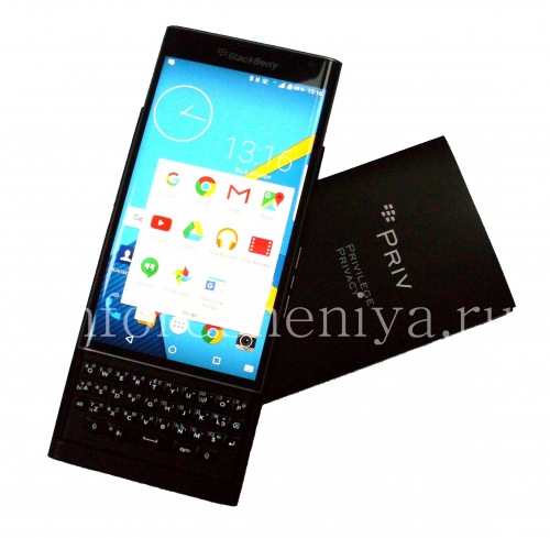 Галерея фотографий товара Смартфон BlackBerry Priv, Черный (Black)