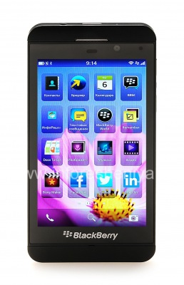 BlackBerry Z10 — Совершенное устройство как для работы, так и для развлечений: огромный экран 4.2` с тач-скрином, принципиально новая ОС BlackBerry 10, двухъядерный процессор 1.5 ГГц и целых 2 Гб RAM, 16 Гб встроенной памяти и поддержка microSD-карт до 64 Гб, две камеры: 8 и 2 Мп со вспышкой, поддержка сетей 4G LTE.