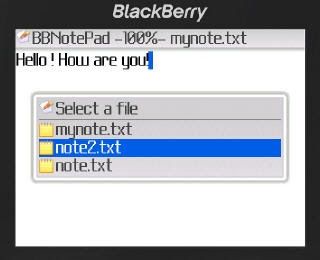 Текстовый редактор для BlackBerry