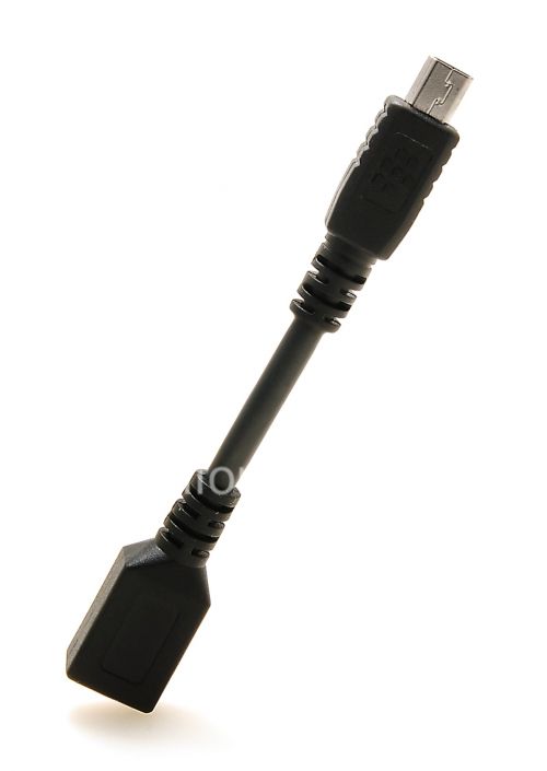 Галерея фотографий товара Оригинальный переходник с разъема MicroUSB на MiniUSB для BlackBerry, Черный