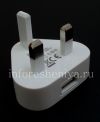 Фотография 4 — Оригинальное сетевое зарядное устройство "Микро" 850mA USB Power Plug Charger, Белый (White), для Великобритании