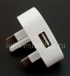 Фотография 8 — Оригинальное сетевое зарядное устройство "Микро" 850mA USB Power Plug Charger, Белый (White), для Великобритании