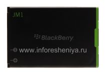 Asli Battery J-M1 untuk BlackBerry, Black / Hijau