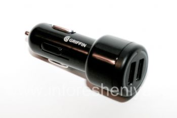 Brand Griffin car charger with two outs for BlackBerry