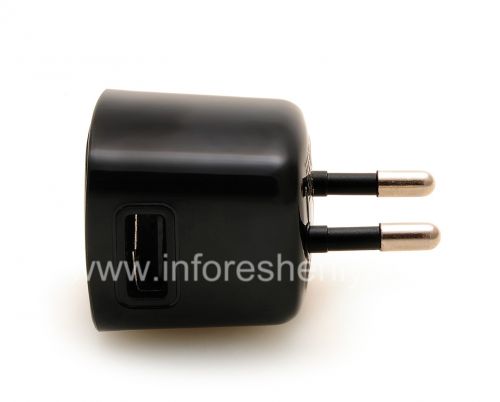 Галерея фотографий товара Сетевое зарядное устройство "Микро" USB Power Plug Charger для BlackBerry (копия), Черный, Кубической формы