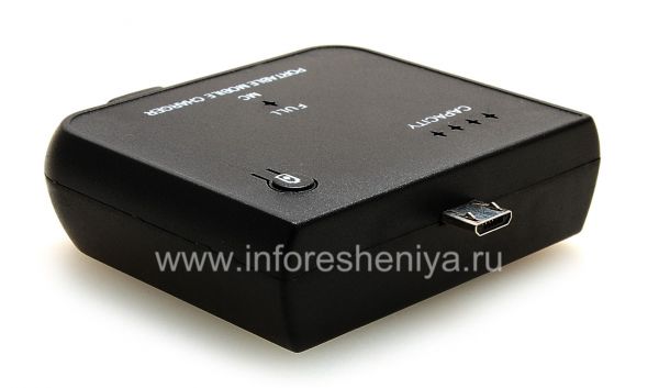 Портативное зарядное устройство для BlackBerry, Черный: Это портативное зарядное устройство имеет выход MicroUSB, оно совместимо с BlackBerry Z10.
