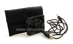 Portable charger in a case for BlackBerry, The black