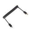 Фотография 1 — Спиральный Data-кабель MicroUSB/ Type C для BlackBerry, Черный
