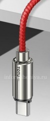 Photo 1 — TOTU USB tipo C Cable de datos endurecido para BlackBerry, Rojo, 100 cm