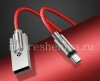 Photo 6 — TOTU Câble de données durci USB de type C pour BlackBerry, Rouge, 100 cm