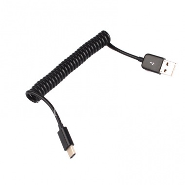 Купить Универсальный спиральный Data-кабель USB/ MicroUSB/ Type C для BlackBerry